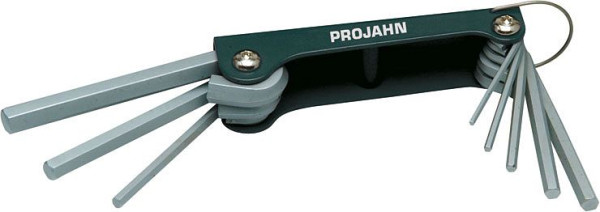 Projahn hoekstift gleuf set binnenzeskant in vouwhouder 2,5-10mm 8 stuks, 3619
