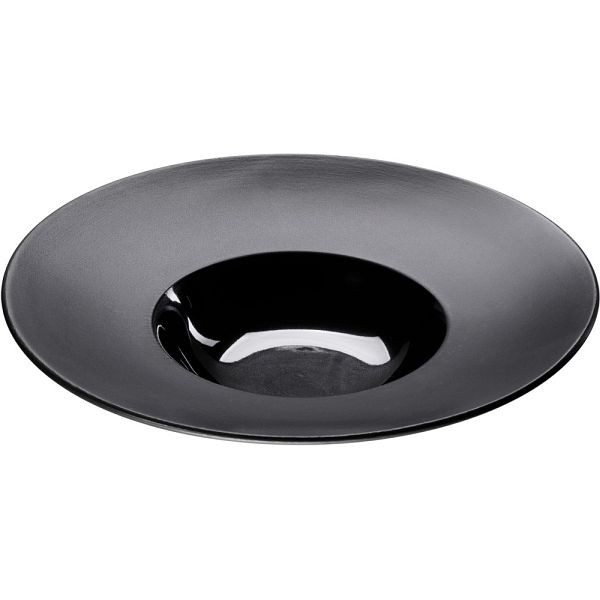 Stalgast serie Gourmet contrasterend bord diep met brede rand Ø 230 mm, zwart, PZ2202230