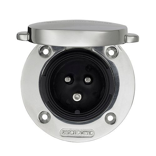 Victron Energiestopcontact RVS met deksel 32A/250Vac (2p/3w), 392160