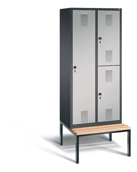 C+P cijferslot Evolo, H2090xW810xD815mm, kleur: zwart-grijs/wit aluminium, 48650-22 S10012