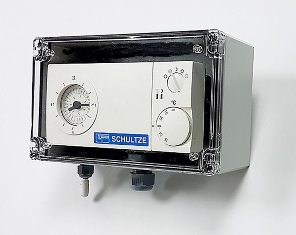 Schultze Easy 1-ECO, elektronische klokthermostaat voor vochtige ruimtes - beschermingsklasse IP67, 1-ECO