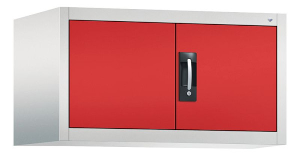 C+P bovenkast Acurado, H500xW930xD600mm, kleur: lichtgrijs / vuurrood, verzonken handgreep, 9294-000 S10008
