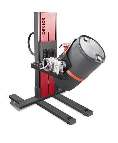 DENIOS vatheffer Secu Ex type W draaibaar voor 60 tot 220 liter vaten, smal chassis, ATEX