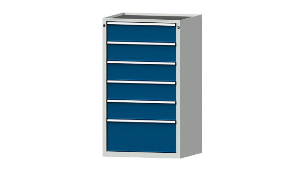 ANKE werkbanken ladekast, model 4003 V, 760 x 675 x 1280 mm, RAL 7035/5010, kuip, 611.104