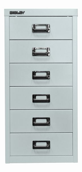 Bisley MultiDrawer™, 29-serie, DIN A4, 6 laden, lichtgrijs, L296645