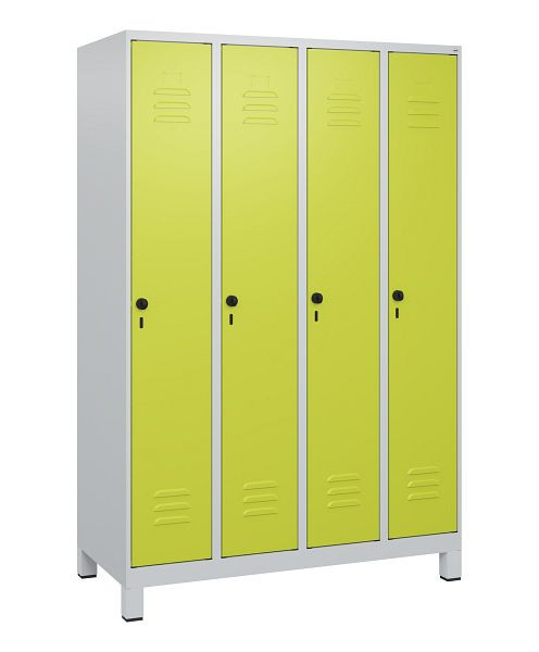 C+P luierkluis Classic PLUS met middenwand, voeten, 4 vakken, 1800x1200x500mm, 7035/0024, veiligheidsdraaigrendel, 0800107-40F S10010