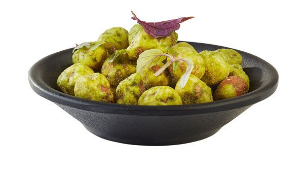 APS dipschaal -ZEN-, Ø 8 cm, hoogte: 1,5 cm, melamine, zwart, steenlook, 0,03 liter, verpakking van 24, 83723