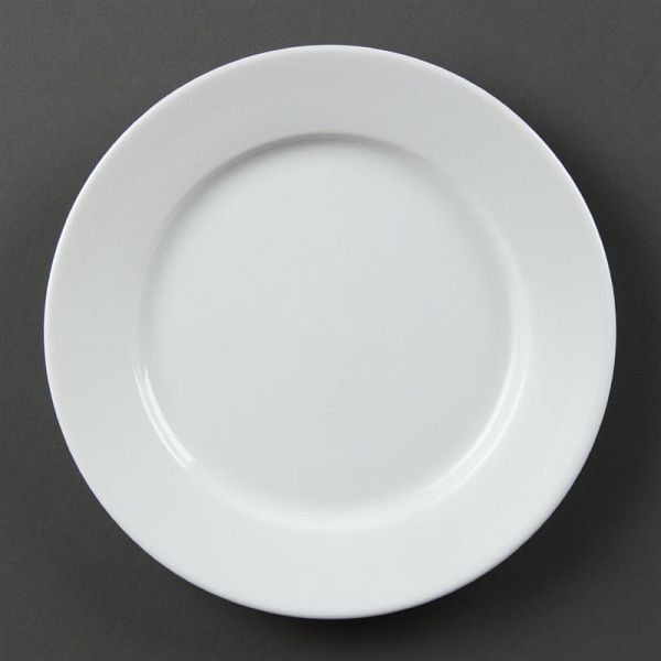 Olympia whiteware bord met brede rand 20cm, VE: 12 stuks, CB479