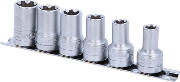 KS Tools 3/8" Torx-E-Plus dopsleutelset, 6-delig, EPL10-EPL20, 911.3130