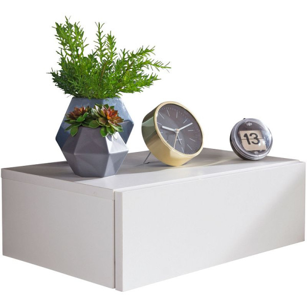 Wohnling nachtconsole DREAM voor wandmontage 46x15x30cm wit, WL5.317