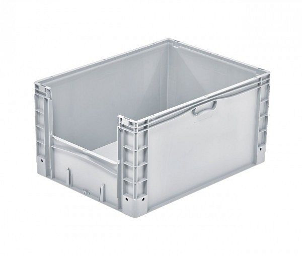 ALPHA Eurocontainer gesloten 800x600x420 mm met uitnameopening, 2587-GR