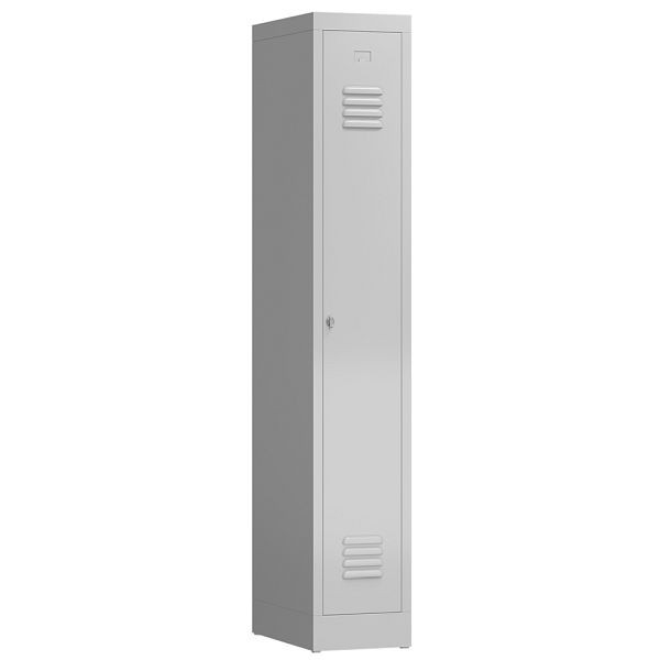 Lüllmann ClassiX kledingkast, 1 vak, 1800 x 310 x 500 mm, lichtgrijs, X-510110