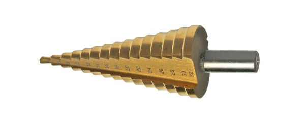 SW stalen trappenboor, HSS-G TiN, 4-32 mm, 82412SB