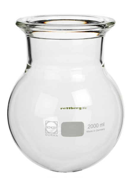 Rettberg reactievat, 20000 ml, flens DN 200, met groef, bolvormig, borosilicaatglas 3.3, 134212391