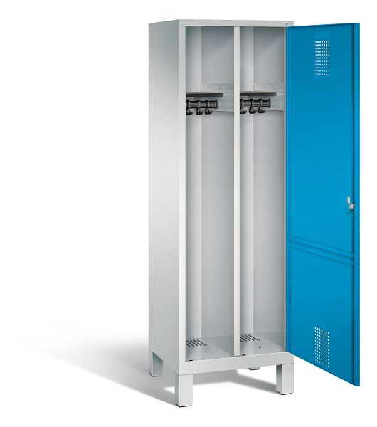 C+P zwart wit kastje Evolo, H1850xW610xD500mm, kleur: lichtgrijs/lichtblauw, 48210-20 S10000