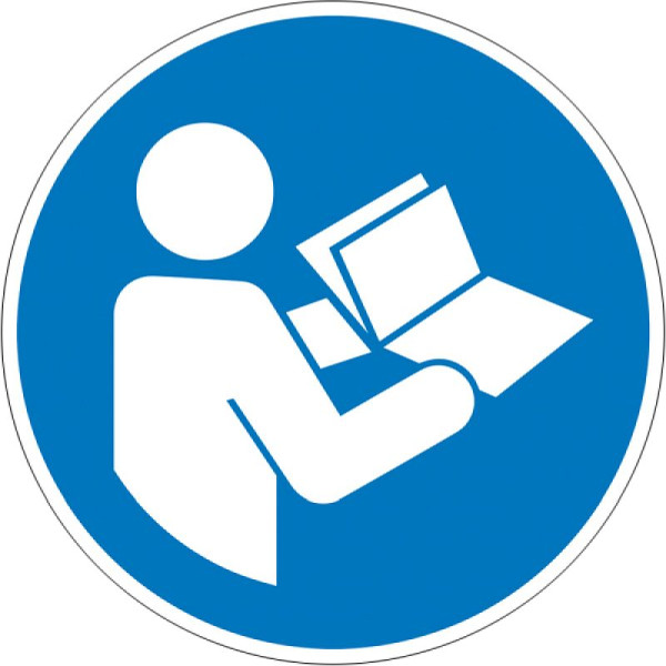 Stein HGS HGS verplichte bord, volg instructies, 100 mm / zachte PVC-folie, 21.a7423