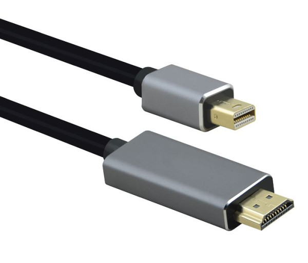 Helos aansluitkabel, mini DisplayPort-stekker/HDMI-stekker, PREMIUM 4K, 2.0m, zwart, 288486