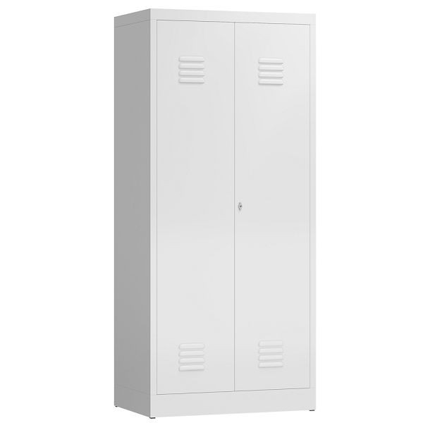 Lüllmann ClassiX multifunctionele locker, 2 compartimenten, 1800 x 800 x 500 mm, signaalwit, X-515717