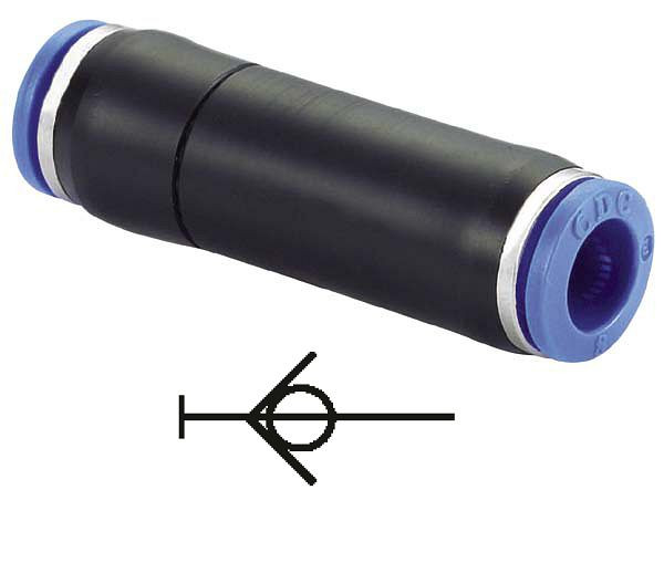timmer B-SGV-4-KU, zelfborgende rechte koppeling met geïntegreerde stopfunctie van kunststof, slang-Ø: 4 mm, VE: 10 stuks, 03170200