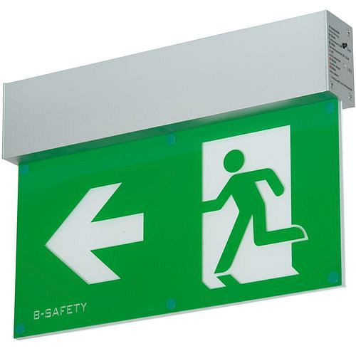 B-SAFETY LED-noodlamp L-Lux Standaard, autotest, lichtduur 1-8 uur, wandmontage, 304268