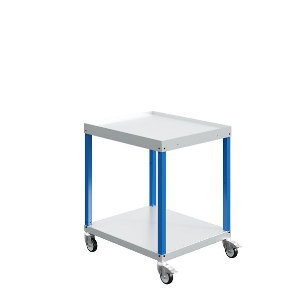 SOFAME transportwagen CAR, 2 planken, B700 x D 815 x H 910 mm, hemelsblauw RAL 5015, W020060011BIGC