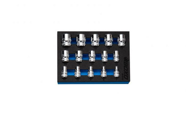 Boxo 3/8" magnetische dopsleutelset 6-kant 15-delig, BX649-2