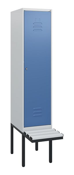 C+P Umkleidespind Classic PLUS, 1950x400x815mm, 7035/5023, Zylinderschloss, 0800405-12 S10050