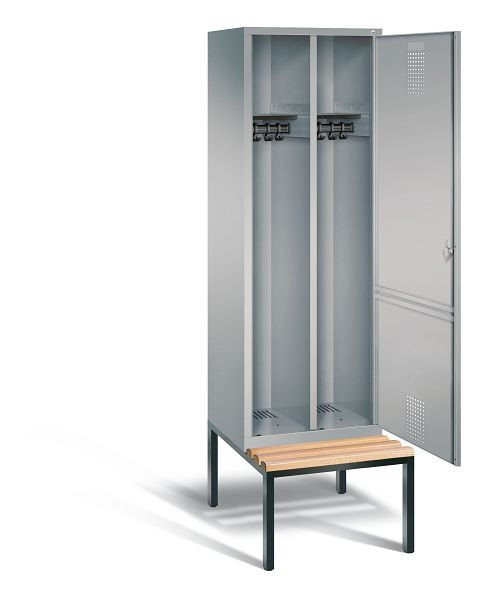 C+P zwart wit kastje Evolo, H2090xB610xD500mm, kleur: wit aluminium, 48250-20 S10097