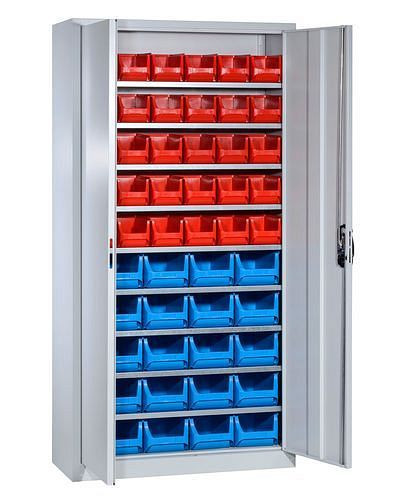 DENIOS opbergkast met 50 opbergbakken pro-line A, 1000 x 420 x 1980 mm, 265-185