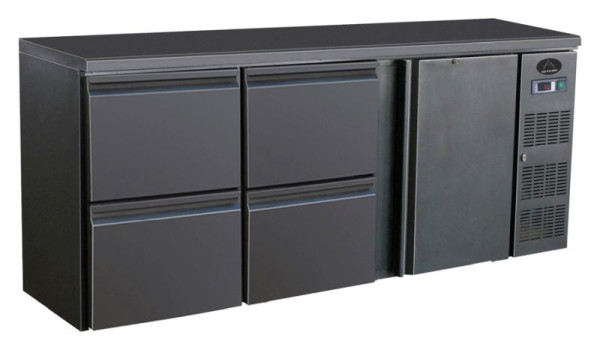 A&S Polarny flessenkoeltafel, 537L, 1 deur / 4 laden, BBC340