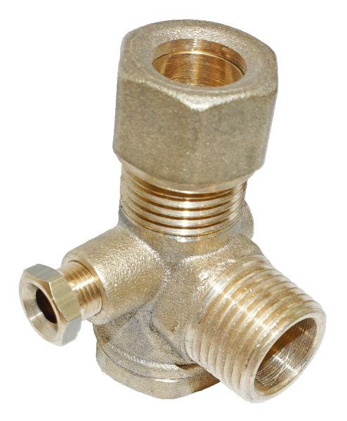 AEROTEC terugslagklep 1/2 inch AG - 14 mm buis - met ontlastaansluiting, 9048085