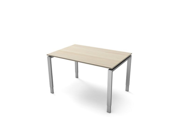 Kerkmann bureau met 4-pootsframe, vorm 5, B 1200 x D 800 x H 680-820 mm, esdoorn, 11419450