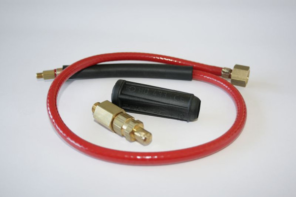 ELMAG stekker 16/25, met gasaansluiting voor TIG, 55606