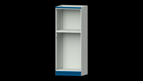 ANKE werkbanken basiskast modulair kastsysteem, model 103, 865 x 720 x 2200 mm, lege behuizing open, RAL 7035/5010, 631.106