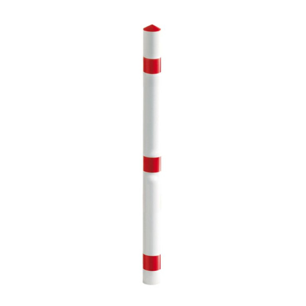 Stone HGS afzetpaal -Acero-, afneembaar/zonder sluiting, inclusief grondhuls, thermisch verzinkt met 3 rode reflecterende strips, 13478