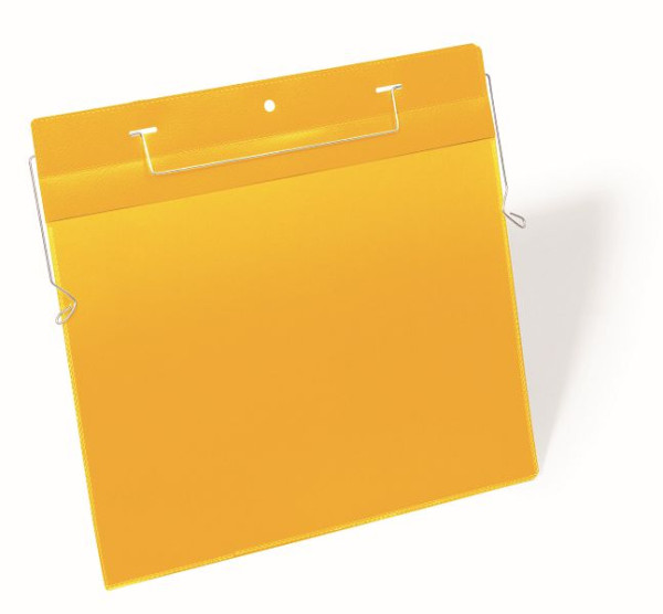 DURABLE draadhangertas geel, A4 liggend, verpakking van 50, 175404