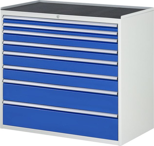 RAU ladekast serie 7000, B1145xD650xH1035mm, laden: 2xH60, 2xH90, 2xH120, 1xH180, 1xH210mm, metalen steun, 03-XXL7.11A-MT.11
