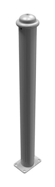 Schake-barrièrestijlpaal serie 481B Ø 82 mm, stationair, voor plugbevestiging met voetplaat 100 x 150 mm, zonder slot, zonder oog, 481PB