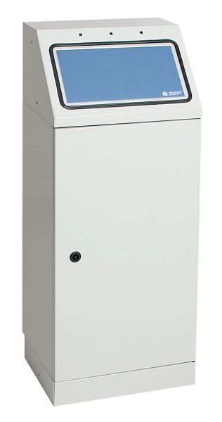 stumpf afvalscheiding FD 45, container voor wandmontage, RAL 7035 / ProPads, gegalvaniseerde binnencontainer, 45 liter, 636-045-0-1-200