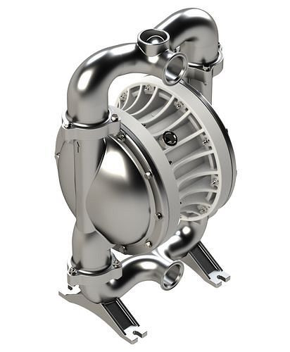 DENIOS perslucht dubbelmembraanpomp PURE ATEX, 2'', gemaakt van roestvrij staal / EPDM-PP / PTFE, 287-125