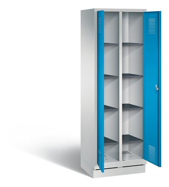 C+P washok Evolo, H1800xB610xD500mm, kleur: lichtgrijs/lichtblauw, 48022-20B S10013