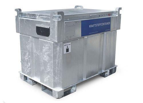 DENIOS Mobile Dieseltankanlage KI-D, doppelwandig, 450 Liter, mit 12/24V-Pumpe, 278994