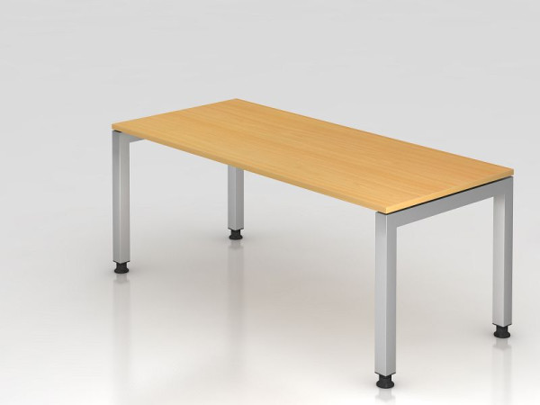 Hammerbacher bureau U-voet vierkant 180x80cm beuken, rechthoekige vorm, zwevende plaat, VJS19/6/S