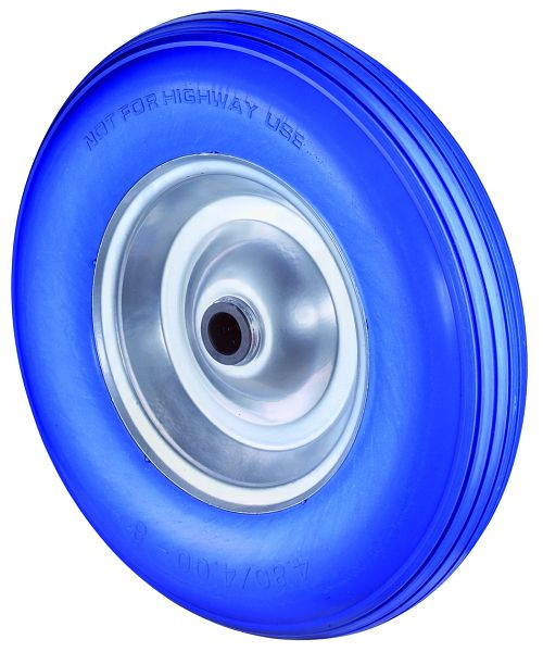 BS Rollen polyurethaan wiel, breedte 50 mm, Ø200 mm, tot 75 kg, loopvlak polyurethaan zwart, wiellichaam stalen velg aluminium zilver, verpakking: 2 stuks, C91.200