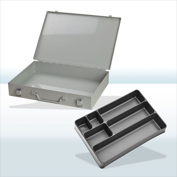 ADB plaatstalen box met spansluiting / 6-voudig / RAL 7035, 88608