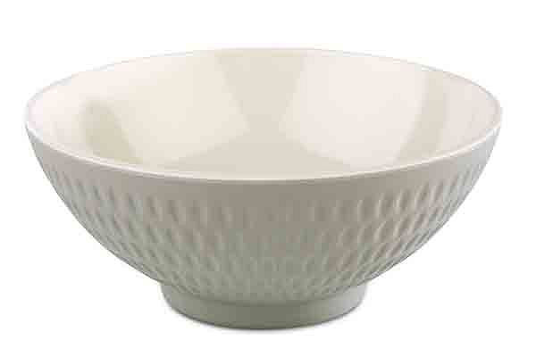 APS schaal -ASIA PLUS-, Ø 16 cm, hoogte: 7 cm, 0,6 liter, melamine, binnenkant: crème, glanzend, buitenkant: grijs, mat, 15403