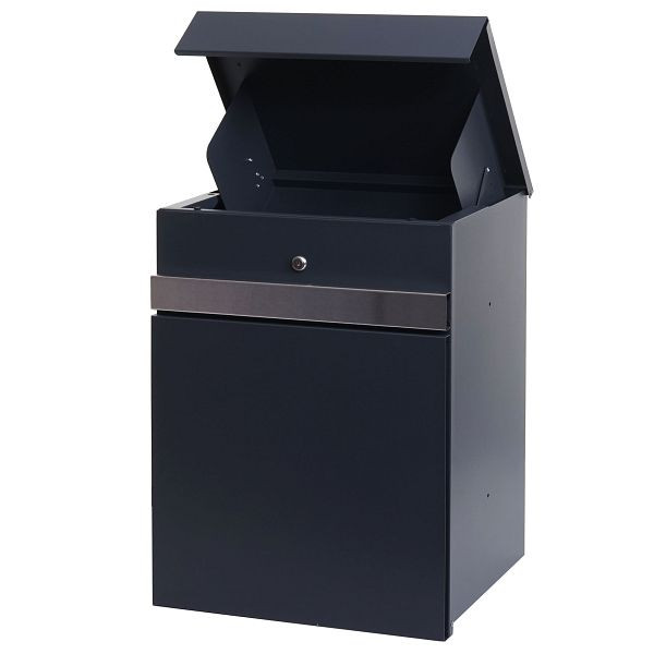 Mendler Paketkasten HWC-K41, Paketbox Paketfach Paketstation Brievenbus, metaal, verzinkt antraciet RVS, 92122