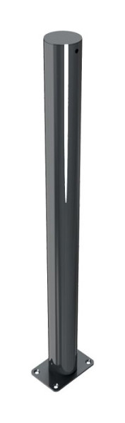 Schake-stijlpaal serie 4074B Ø 76 mm, stationair, voor plugbevestiging met voetplaat 100 x 150 mm, zonder slot, zonder oog, 4074PB