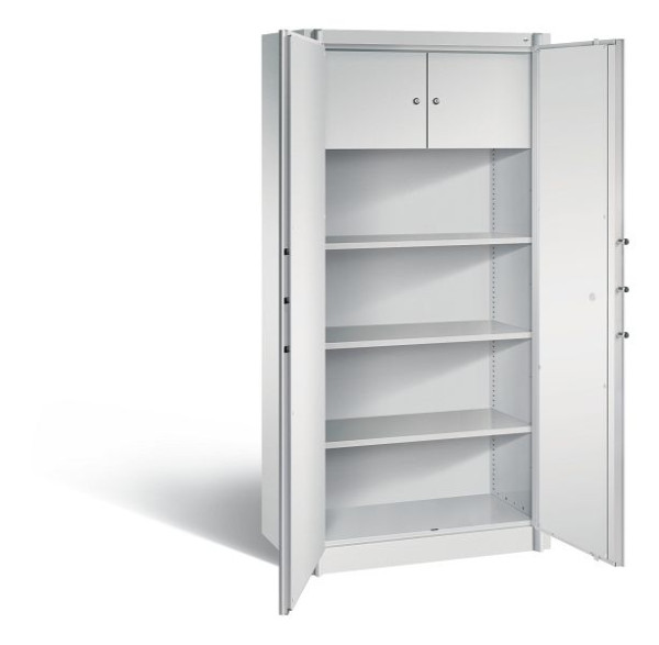 C+P brandwerende kast Certos, H1950xW930xD500mm, kleur: lichtgrijs, handgreep, 4 OH, 1170-200 S10000