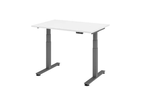 Hammerbacher zit-sta bureau elektrisch 120x80cm wit, VXDSM12/W/G
